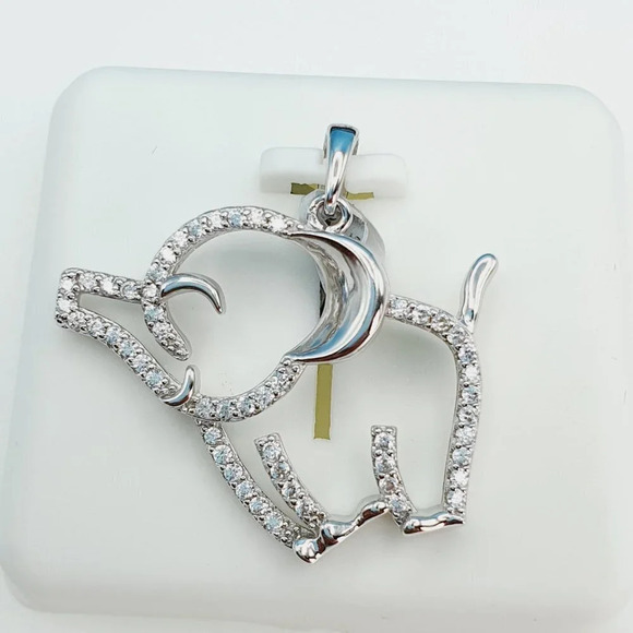 "925 Sterling Silver Cubic Zirconia Pendant, UU1P6A6057 - Picture 5 of 9